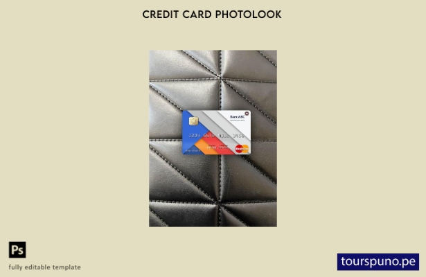 Plantilla frontal de aspecto fotográfico de Mastercard de Tanzania BancABC lista